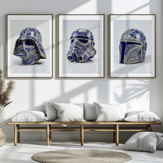 Bembel Helme, 3er-Set – Frankfurt Wandbild