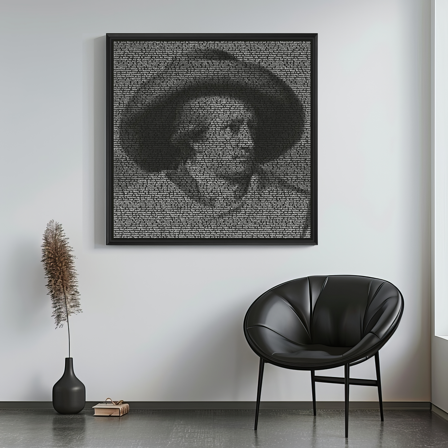 Goethe in Worten - Kalligramm auf Alu-Dibond