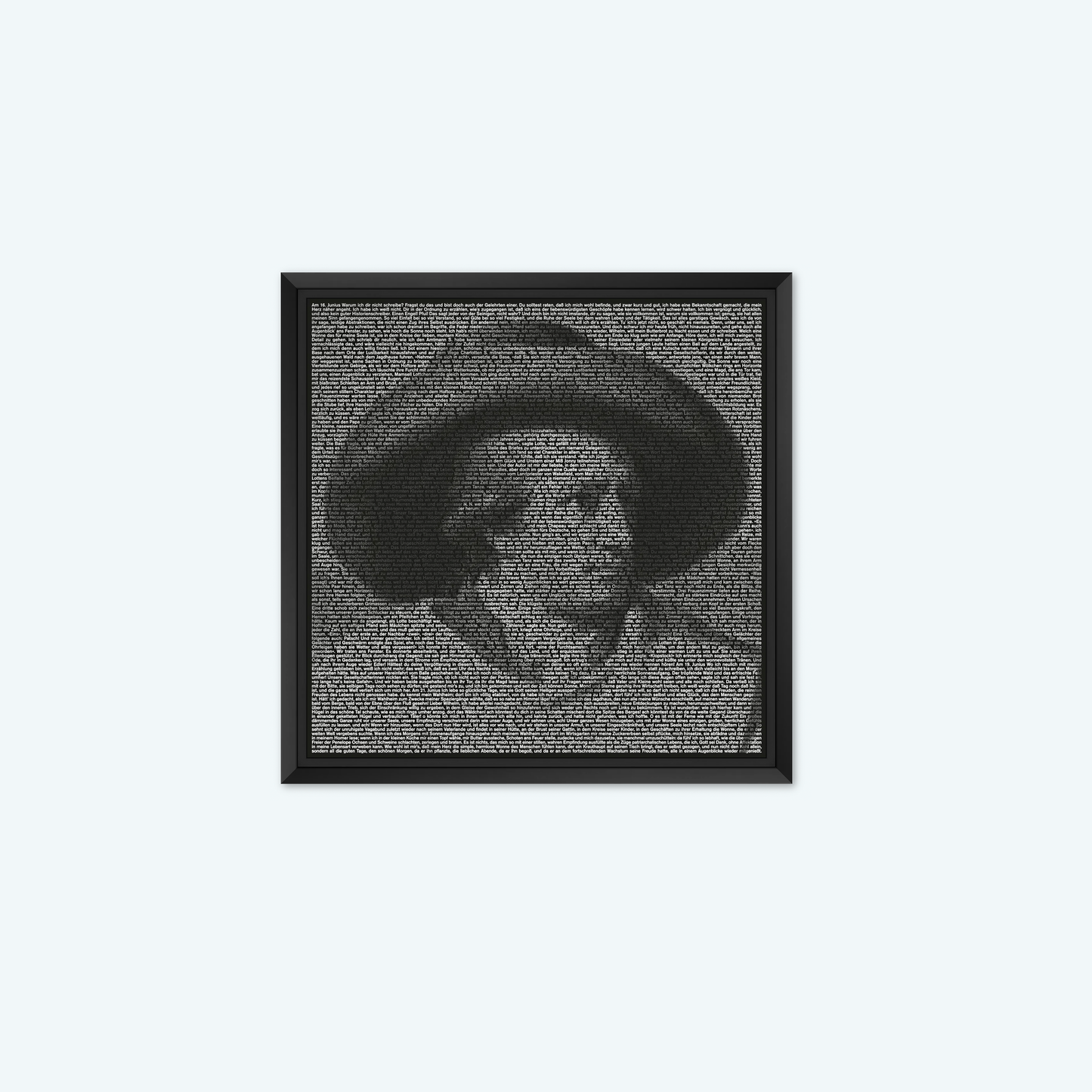 Goethe in Worten - Kalligramm auf Alu-Dibond