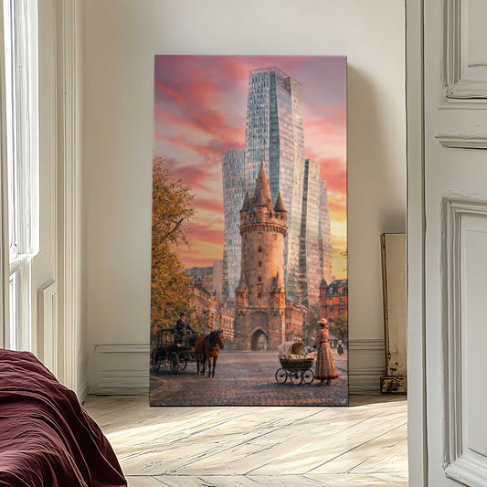 Eschenheimer Turm, Raumansicht – Wandbild