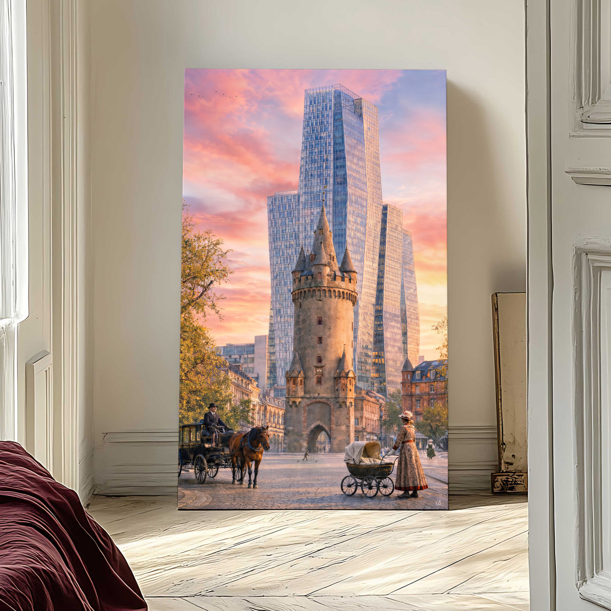 Eschenheimer Turm, Raumansicht – Wandbild
