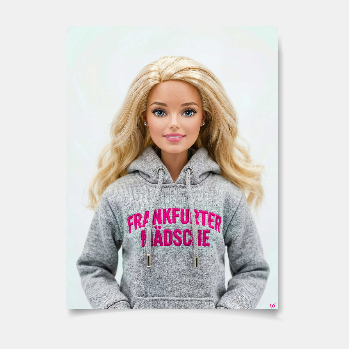 Frankfurter Mädsche-Puppe mit Hoody, Poster – Wandbild