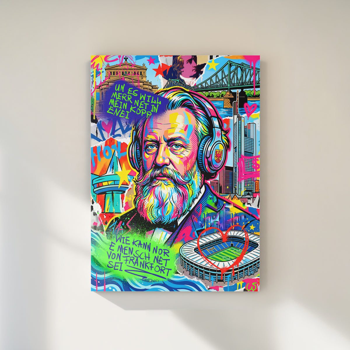 Friedrich Stoltze Pop Art – Frankfurt Wandbild, Ansicht 1