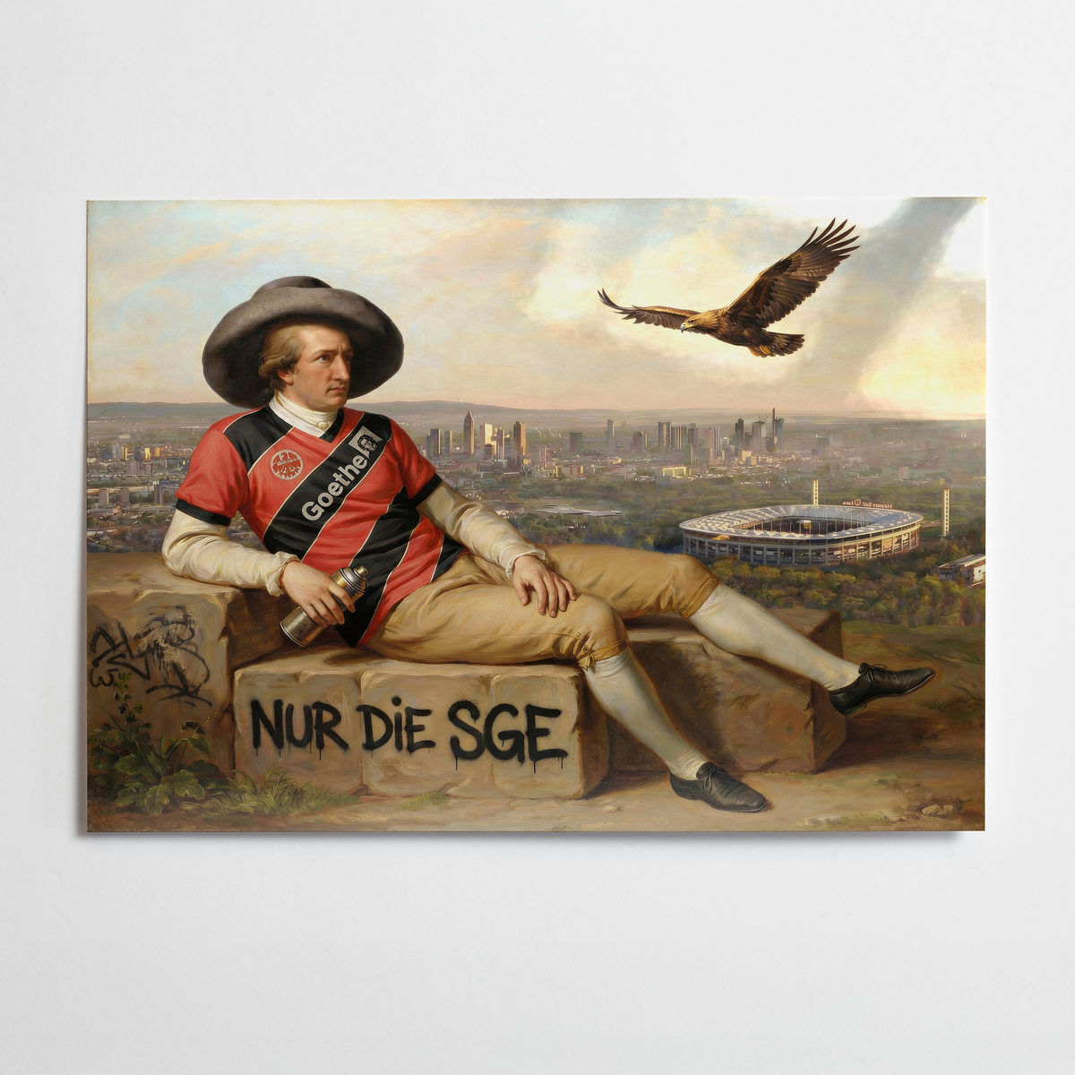 Goethe, Poster glänzend, Raumansicht – Frankfurt Wandbild