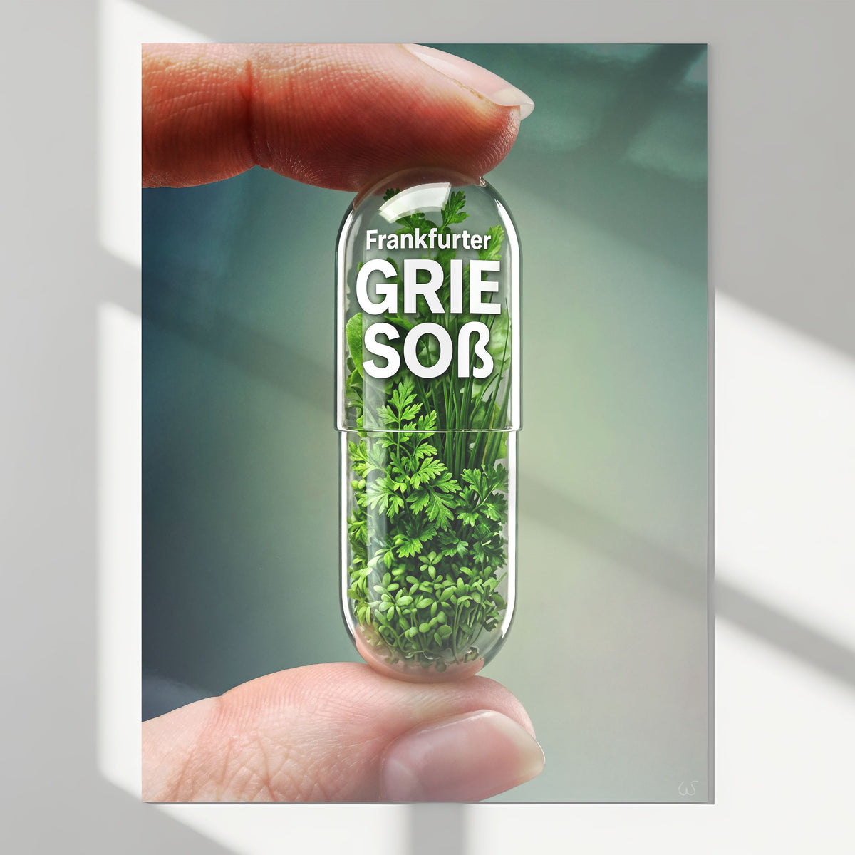 Grie Soß Kapsel, Poster glänzend – Frankfurt Wandbild
