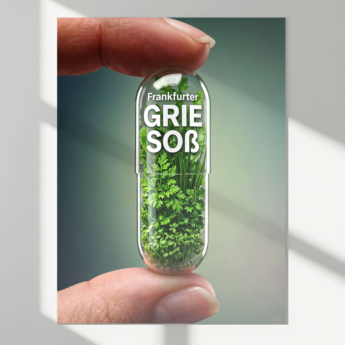 Grie Soß Kapsel, Poster matt – Frankfurt Wandbild