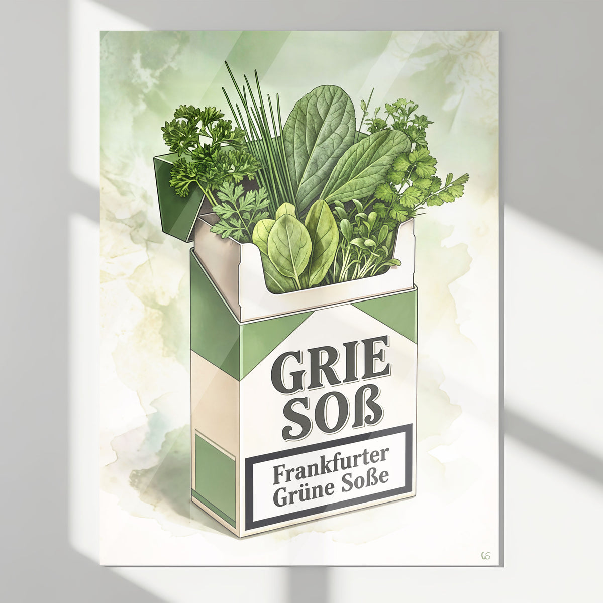 Grie Soß Schachtel, Poster glänzend – Frankfurt Wandbild