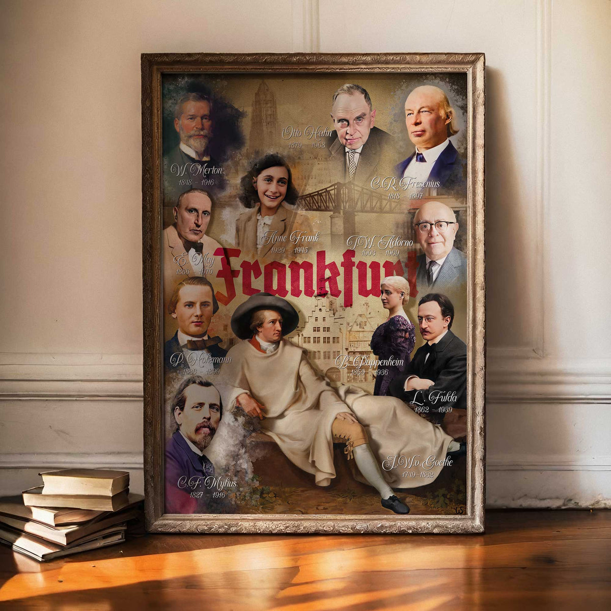 Historische Frankfurter Persönlichkeiten, Poster – Wandbild